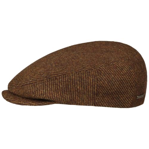 Stetson Bendavoa Wool Driver Flatcap Schirmmütze Schiebermütze Herren - Made in the EU mit Schirm, Futter Herbst-Winter - L (58-59 cm) rost von Stetson