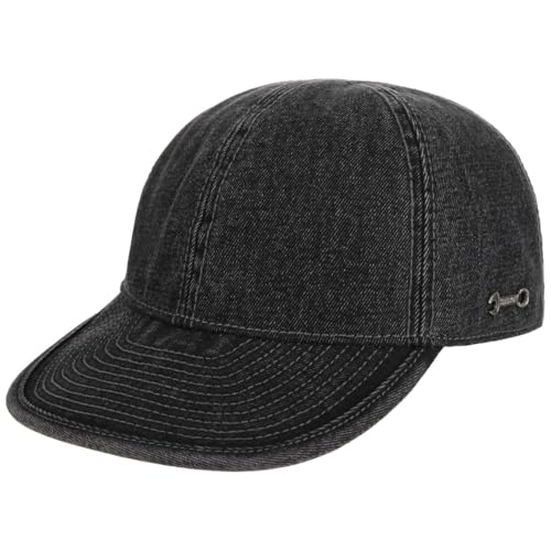 Stetson Black Denim Dad Hat Basecap Baseballcap Baumwollcap Herren - mit Schirm, Futter Herbst-Winter Herbst Winter - XXL (62-63 cm) schwarz von Stetson