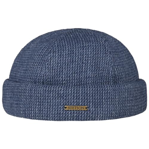 Stetson Brinkley Dockermütze - Melierte Mütze - Kappe aus Baumwolle & Leinen - Mit UV-Schutz 40 - Herren - Ganzjährig tragbar blau-meliert S (54-55 cm) von Stetson