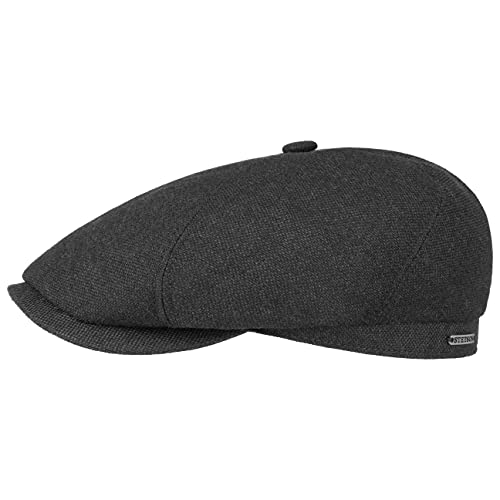 Stetson Brooklin Wool Cashmere Flatcap Herren - Made in EU - Mütze mit Futter aus Baumwolle - Unifarbene Schirmmütze - Schiebermütze mit Schurwolle und Kaschmir - Herbst/Winter anthrazit 57 cm Stetson Brooklin Wool Cashmere Flatcap Herren - Made in EU - Mütze mit Futter aus Baumwolle - Unifarbene Schirmmütze - Schiebermütze mit Schurwolle und Kaschmir - Herbst/Winter anthrazit 57 cm von Stetson