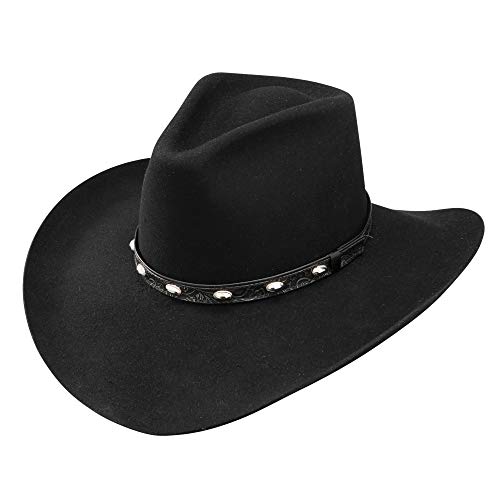 Stetson Buck Shot Hengst Collection Cowboyhut aus Filz, Schwarz, 10,2 cm Krempe - schwarz - 54 EU von Stetson