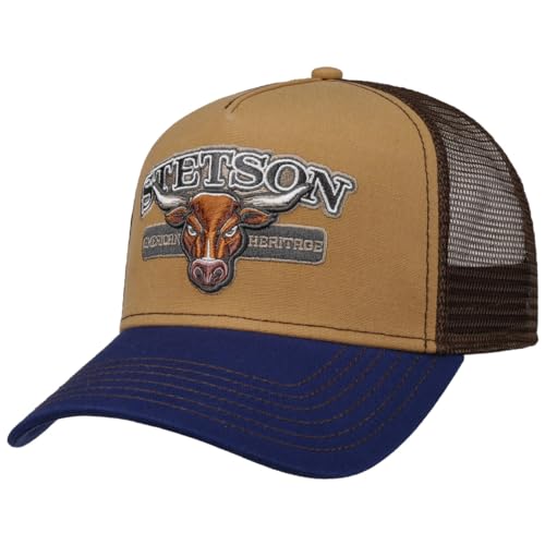 Stetson Pure Life Trucker Cap - Meshcap-Design - Mehrfarbige Mütze - Schirmkappe mit US-Stickerei - Frühjahr/Sommer - Herren braun One Size von Stetson