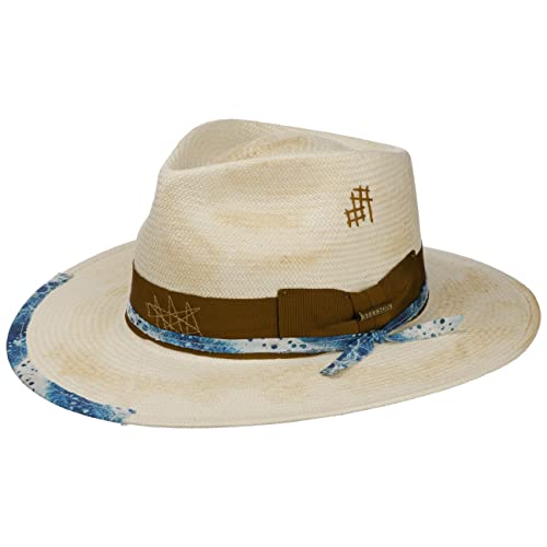 Stetson Caffrey Traveller Toyo Strohhut - Naturfarbener Hut - Sommerhut mit UV-Schutz 40 - Damen und Herren - Frühjahr/Sommer Natur L (58-59 cm) von Stetson