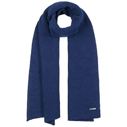 Stetson Caledonia Merinoschal - Unifarbener Schal - Eleganter Wollschal - Made in Italy - Halsschal aus Merinowolle - Damen & Herren - Herbst/Winter saphirblau von Stetson