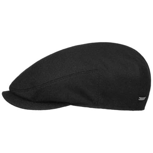 Stetson Carlstown Wool Flatcap Made in EU Herren Winter schwarz 59 cm von Stetson