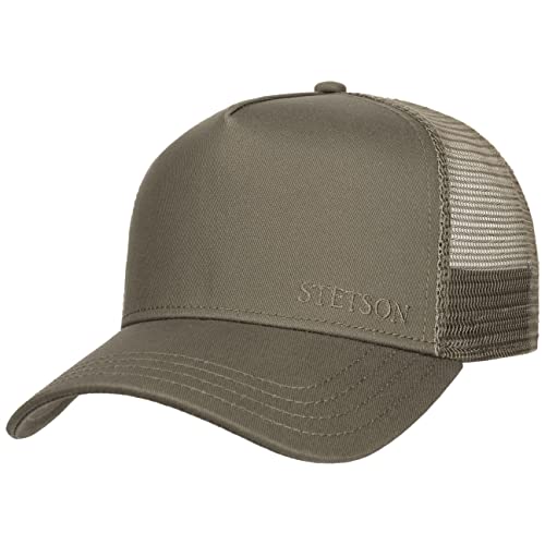 Stetson Classic Cotton Trucker Cap - Truckercap Herren/Damen - Basecap mit Baumwolle - One Size 56-60 cm - Meshcap Frühjahr/Sommer - Baseballcap Khaki One Size von Stetson