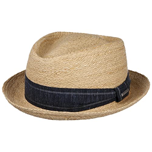 Stetson Classic Diamond Raffiahut Sonnenhut Sommerhut Strohhut Strandhut Herren - mit Futter Frühling-Sommer - XL (60-61 cm) Natur von Stetson