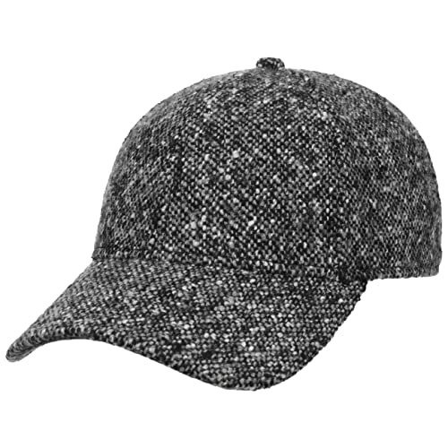 Stetson Classic Donegal Tweed Cap - Flache Form - Wollcap mit Schirm - Größenverstellbar (56-60 cm) aus Schurwolle - Unisex - Herbst/Winter schwarz-weiß One Size von Stetson