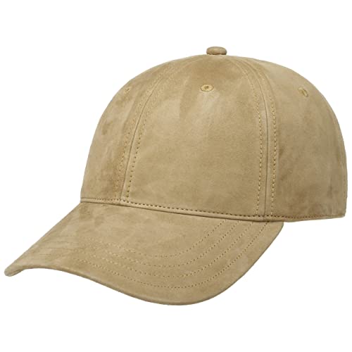 Stetson Classic Veloursledercap - Einfarbige Kappe - Curved Brim Cap - Herren - Elegante Ledercap mit Strapback-Verschluss - Ganzjährig tragbar beige M (56-57 cm) von Stetson