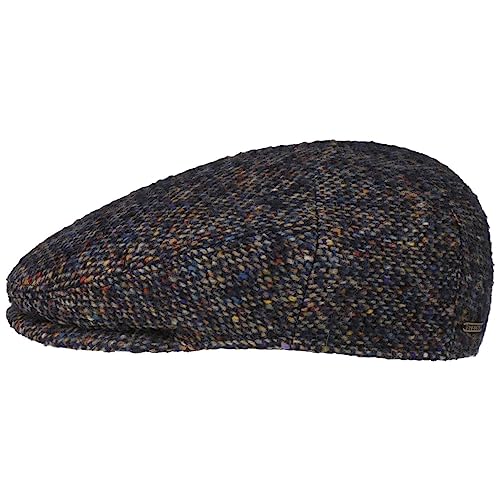 Stetson Colour Spots Driver Flatcap - Mehrfarbige Schirmmütze mit Wollfutter - Tweed Multicolour Design - Made in The EU - Herren - Herbst/Winter dunkelblau 63 cm von Stetson