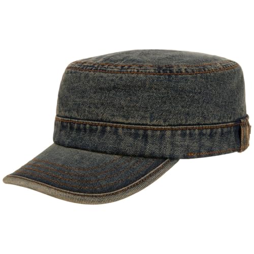 Stetson Denim Army Cap Armycap Denimcap Herren - mit Schirm Herbst-Winter Winter - M (56-57 cm) Denim von Stetson
