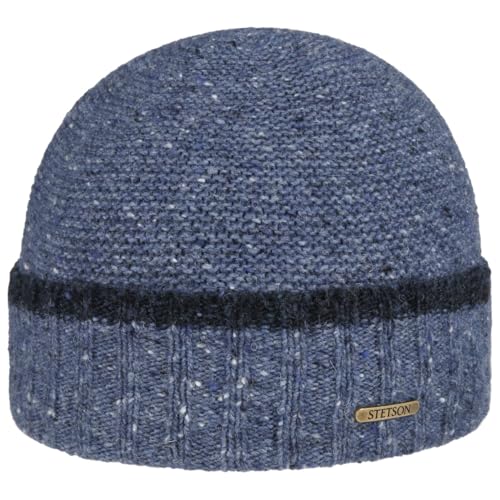 Stetson Donegal Strickmütze Beanie Made in Italy Herren Herbst Winter blau One Size von Stetson