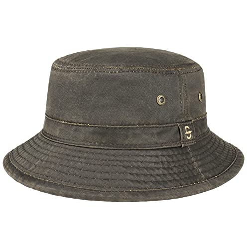 Stetson Drasco Freizeithut Herren - Fischerhut Knautschhut Anglerhut mit Einfass, Einfass Frühling-Sommer Herbst-Winter - L (58-59 cm) braun von Stetson