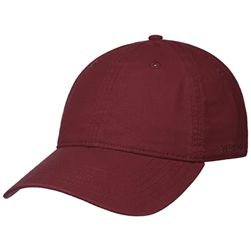 Stetson Ducor Sun Guard Fullcap Herren - Baseballcap aus Bio-Baumwolle (nachhaltig) - Frühjahr/Sommer - Cap mit Sonnenschutz UV 40+ - Basecap Stonewashed-Look - Outdoorcap Bordeaux L (58-59 cm) von Stetson