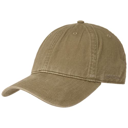 Stetson Ducor Sun Guard Fullcap Herren-Baseballkappe aus Bio-Baumwolle (nachhaltig) – Frühling/Sommer – mit UV-Schutz 40+ – Stonewash-Optik, Baseball, 7711102, Grün, 7711102 X-Large von Stetson