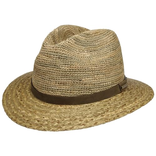 Stetson Faircreek Traveller Seegrashut - Naturfarbener Hut aus 100% Stroh - Sommerhut mit Ledergarniturband - Für Damen und Herren - Frühjahr/Sommer Natur M (56-57 cm) von Stetson