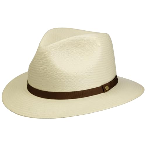 Stetson Fallkirk Traveller Toyo Strohhut - Unisex-Sommerhut mit UV-Schutz 40 - Frühjahr-/Sommerkollektion weiß L (58-59 cm) von Stetson