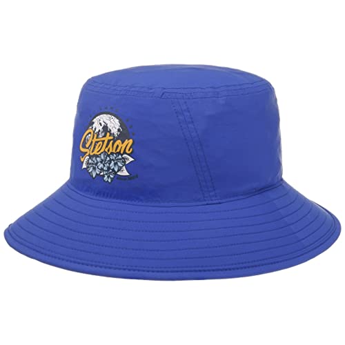 Stetson Fast Dry Sonnenhut Einfarbiger Hut mit Patch Fischerhut Damen UV-Schutz 40+ Packable Frühjahr Sommer blau L (58-59 cm) von Stetson