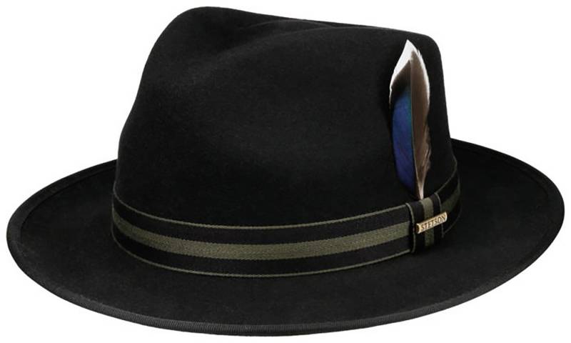 Stetson Fedora Filzhut Woolfelt mit Feder von Stetson