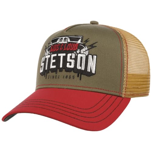 Stetson Festival Trucker Cap Herren Sommer Winter beige-rot One Size Small von Stetson