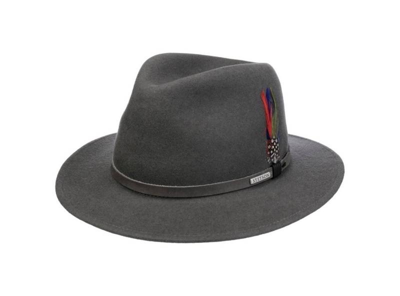 Stetson Filzhut (1-St) Travellerhut mit Lederband, Made in the EU von Stetson