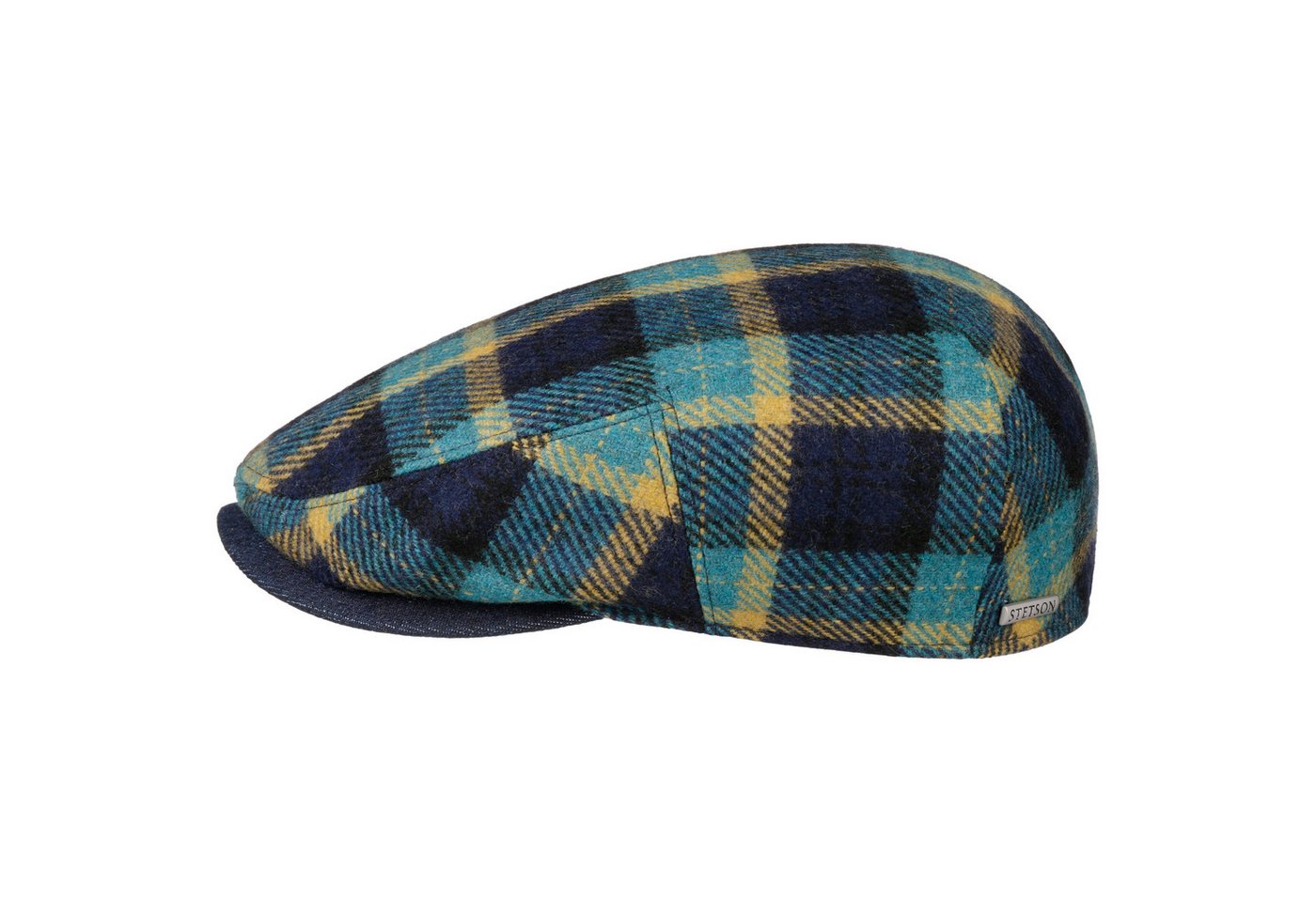 Stetson Flat Cap Kent Genola Check Wool von Stetson
