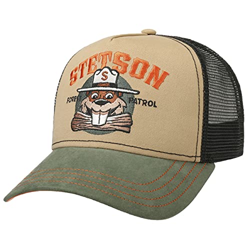 Stetson Trucker Cap Small Forest Patrol Truckercap Meshcap Basecap Baseballcap Kinder/Herren - Snapback Snapback, mit Schirm, Schirm Herbst-Winter Frühling-Sommer - One Size schwarz von Stetson