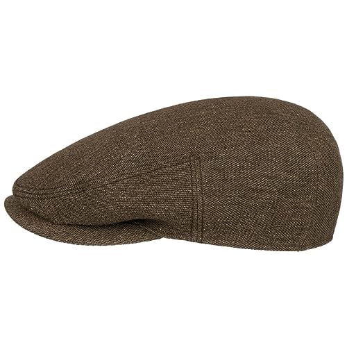 Stetson Forestburg Flatcap - Schiebermütze - Klassische Schirmmütze - Edle Mischung mit Wolle und Leinen - Made in Germany - Herren - Herbst/Winter braun 61 cm von Stetson