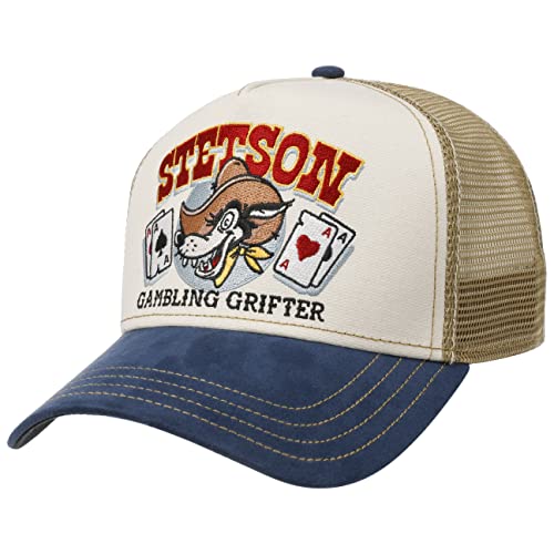 Stetson Gambling Grifter Trucker Cap Basecap Baseballcap Meshcap Truckercap Herren - mit Schirm, Snapback, Schirm Frühling-Sommer Herbst-Winter - One Size beige von Stetson