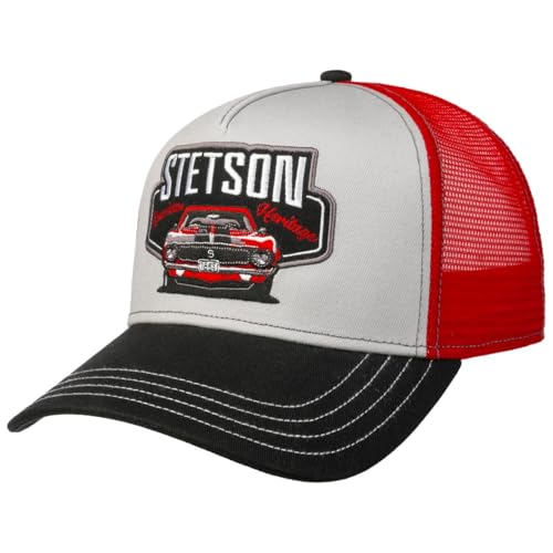 Stetson Garage American Heritage Trucker Cap Basecap Baseballcap Truckercap Meshcap Snapback Herren - Snapback, mit Schirm, Schirm Frühling-Sommer Herbst-Winter Frühjahr Sommer Herbst Winter - One von Stetson