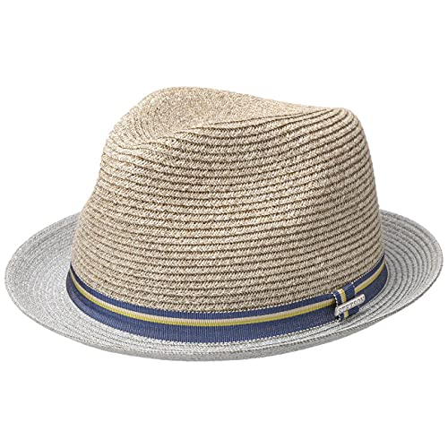 Stetson Garlento Toyo Player Hut Sommerhut Sonnenhut Strandhut Herren - mit Ripsband Frühling-Sommer - L (58-59 cm) beige-meliert von Stetson