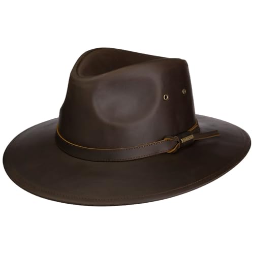 STETSON Westernhut Buffalo Lederhut Herrenhut Sommer Winter dunkelbraun M (56-57 cm) von Stetson