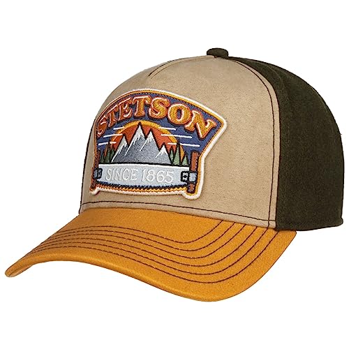 Stetson Hacksaw Trucker Cap Kappe Baumwolle Unisex Ganzjährig Größenverstellbar beige One Size von Stetson