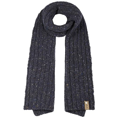 Stetson Hantsport Donegal Wool Strickschal - Kuscheliger Schal - Winterschal mit hohem Wollanteil - Mehrfarbig meliert & wärmend - Made in Italy - Herbst/Winter dunkelblau One Size von Stetson