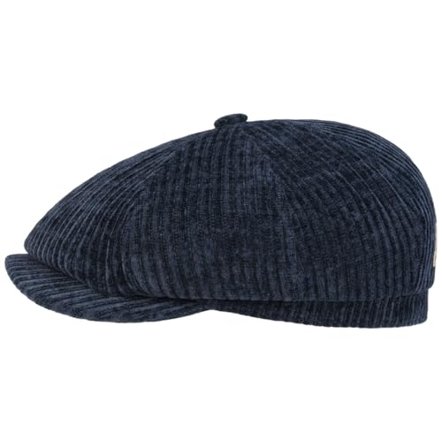 Stetson Hatteras Flatcap Corduroy Herbst Winter Made in EU Herren dunkelblau L (58-59 cm) von Stetson
