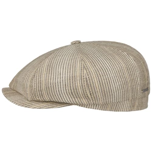 Stetson Hatteras Daryll Flatcap Made in Germany Herren Sommer beige 61 cm von Stetson