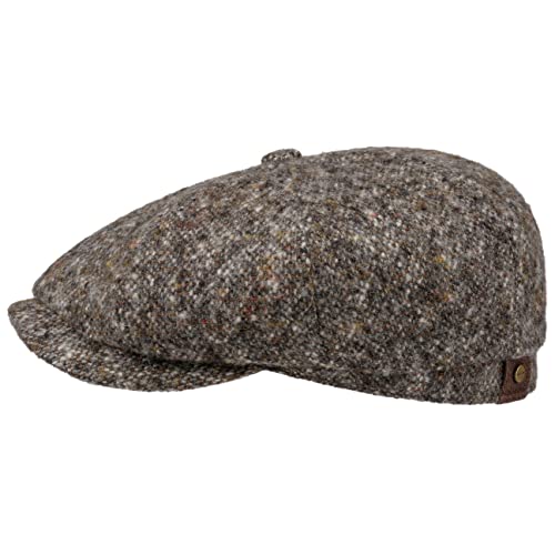 Stetson Hatteras Donegal Schirmmütze Flatcap Ballonmütze Tweedcap Wintercap (57 cm - grau) von Stetson