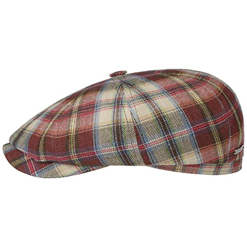 Stetson Hatteras Silk Colour Check Flatcap - Mütze - Mehrfarbig kariert - Elegante Schirmmütze - Made in The EU - Herren - Frühjahr/Sommer beige 59 cm von Stetson