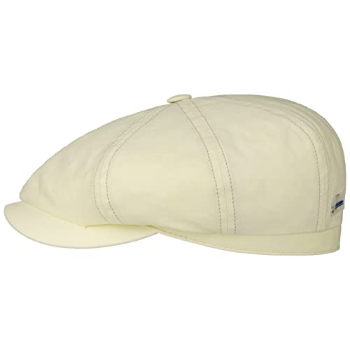 Stetson Hatteras Sustainable Cotton Flatcap Schirmmütze Ballonmütze Baumwollcap Damen/Herren - Made in The EU mit Schirm Frühling-Sommer - L (58-59 cm) pastellgelb von Stetson