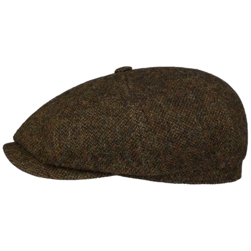 Stetson Hatteras Wool Flatcap Made in Germany Herren Autumn Winter Oliv 58 cm von Stetson