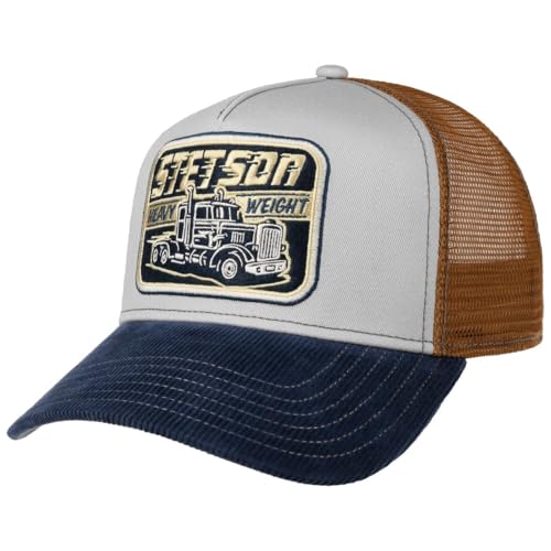 Stetson Heavy Weight Trucker Cap - Lässiger Style - Luftdurchlässiges Meshcap für Herren - Ganzjährig tragbar braun One Size von Stetson