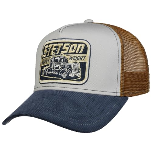 Stetson Heavy Weight Trucker Cap - Lässiger Style - Luftdurchlässiges Meshcap für Herren - Ganzjährig tragbar braun One Size Small von Stetson