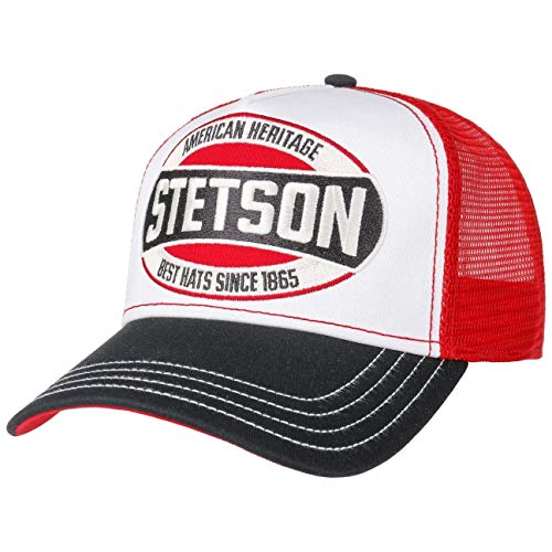 Stetson Heritage Best Hats Trucker Cap Damen/Herren - Schirmmütze aus Baumwolle - Schildmütze größenverstellbar - Truckercap mit Mesh-Einsatz - Basecap Curved Brim - Winter/Sommer rot One Size von Stetson