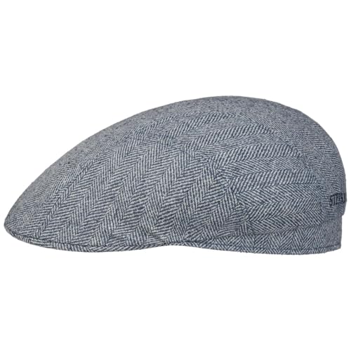 Stetson Herringbone UV Driver Flatcap Herren Made in Germany Sommer Winter blau 57 cm von Stetson
