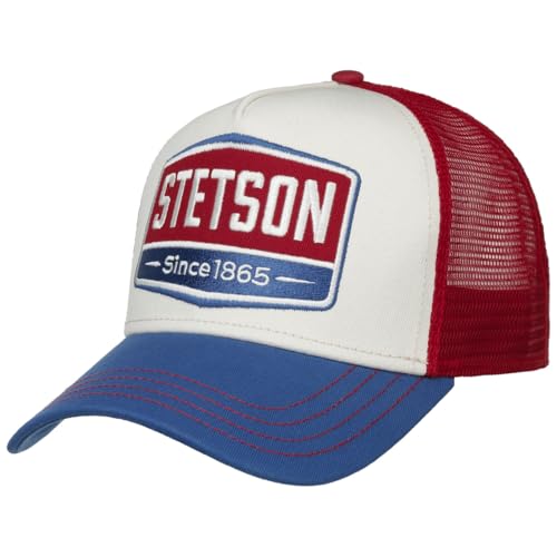 Stetson Highway Trucker Cap Snapback Baumwolle Herren Sommer Winter blau-rot One Size von Stetson