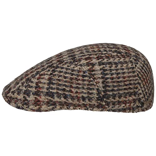 Stetson Hoback Ivy Virgin Wool Flatcap - Mehrfarbige Mütze - Gefütterte Schiebermütze - Robuste Wintermütze - Made in The EU - Herren - Herbst/Winter beige 57 cm von Stetson