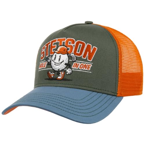 Stetson Hole in One Trucker Cap Snapback Baumwolle Herren Sommer blau-grün One Size von Stetson