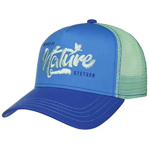 Stetson Nature-Inspired Trucker Cap Basecap Baseballcap Truckercap Meshcap Damen/Herren - mit Schirm Frühling-Sommer - One Size blau von Stetson