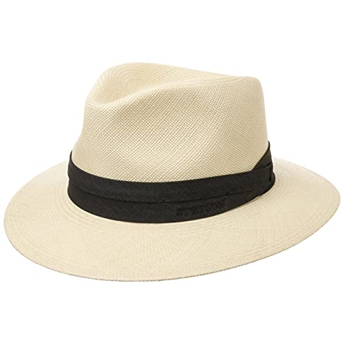 Stetson Jefferson Panamastrohhut Traveller Herren - Made in Ecuador - Strohhut aus Panamastroh - Panamahut mit UV Schutz 40 + - Sommerhut Natur 59 cm von Stetson