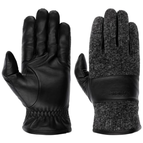 Stetson Jersey Conductive Nappalederhandschuhe Handschuhe Fingerhandschuhe Lederhandschuhe Herren - mit Futter Herbst-Winter - 10 HS schwarz-grau Stetson Jersey Conductive Nappalederhandschuhe Handschuhe Fingerhandschuhe Lederhandschuhe Herren - mit Futter Herbst-Winter - 10 HS schwarz-grau von Stetson